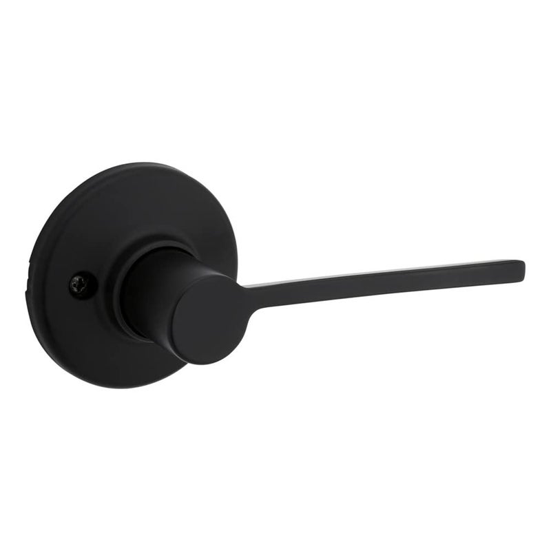 Kwikset Ladera Interior Passage Door Handle  Lever For Closet and Hallway Doors  Reversible Non-Locking Handle Lever  Matte Black - Image 2